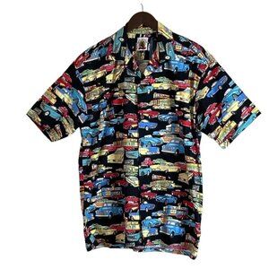 Max Boxer Men's Classic Cars Short Sleeve Shirt Black Red Size L